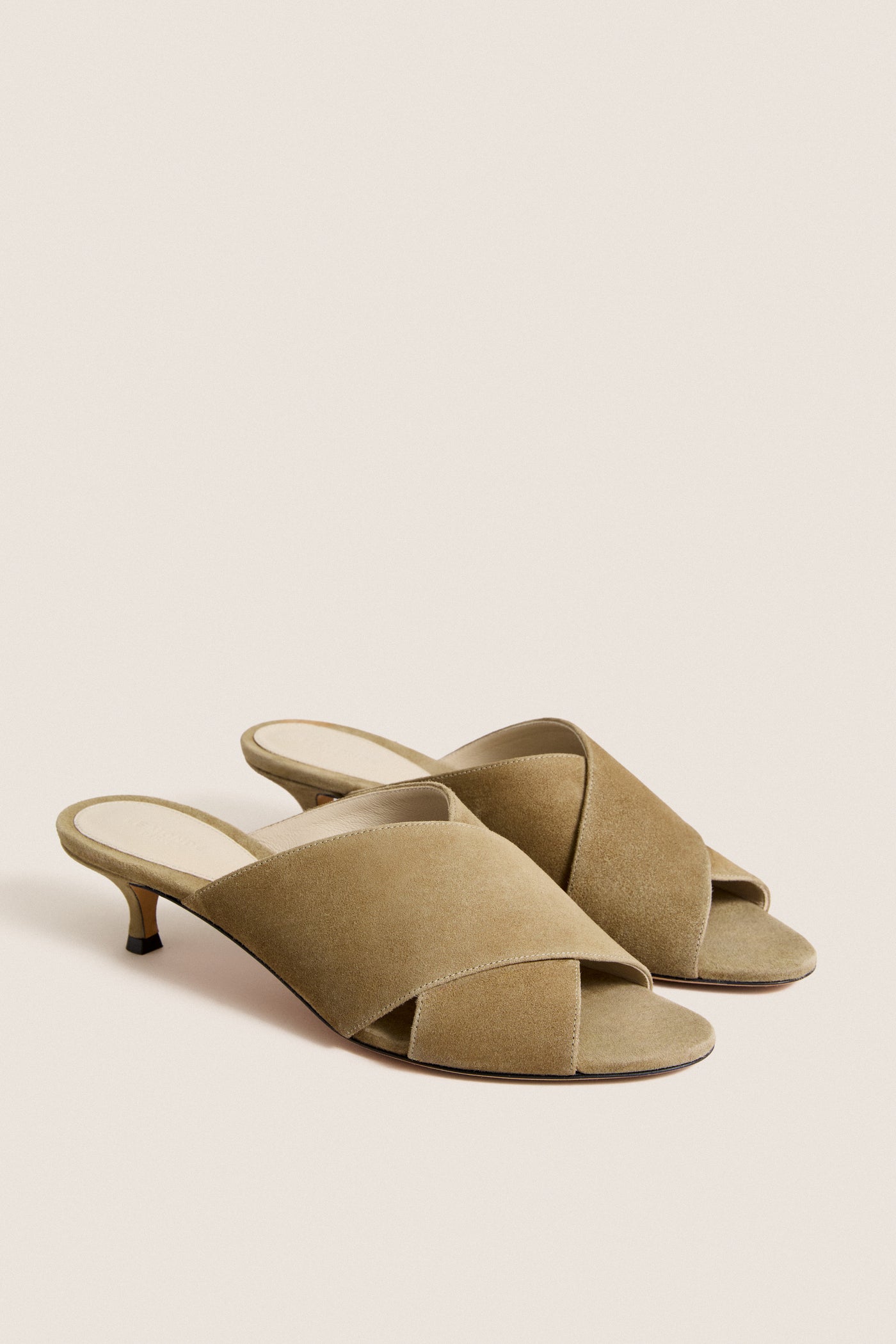Taupe Suede Luca Kitten Heels