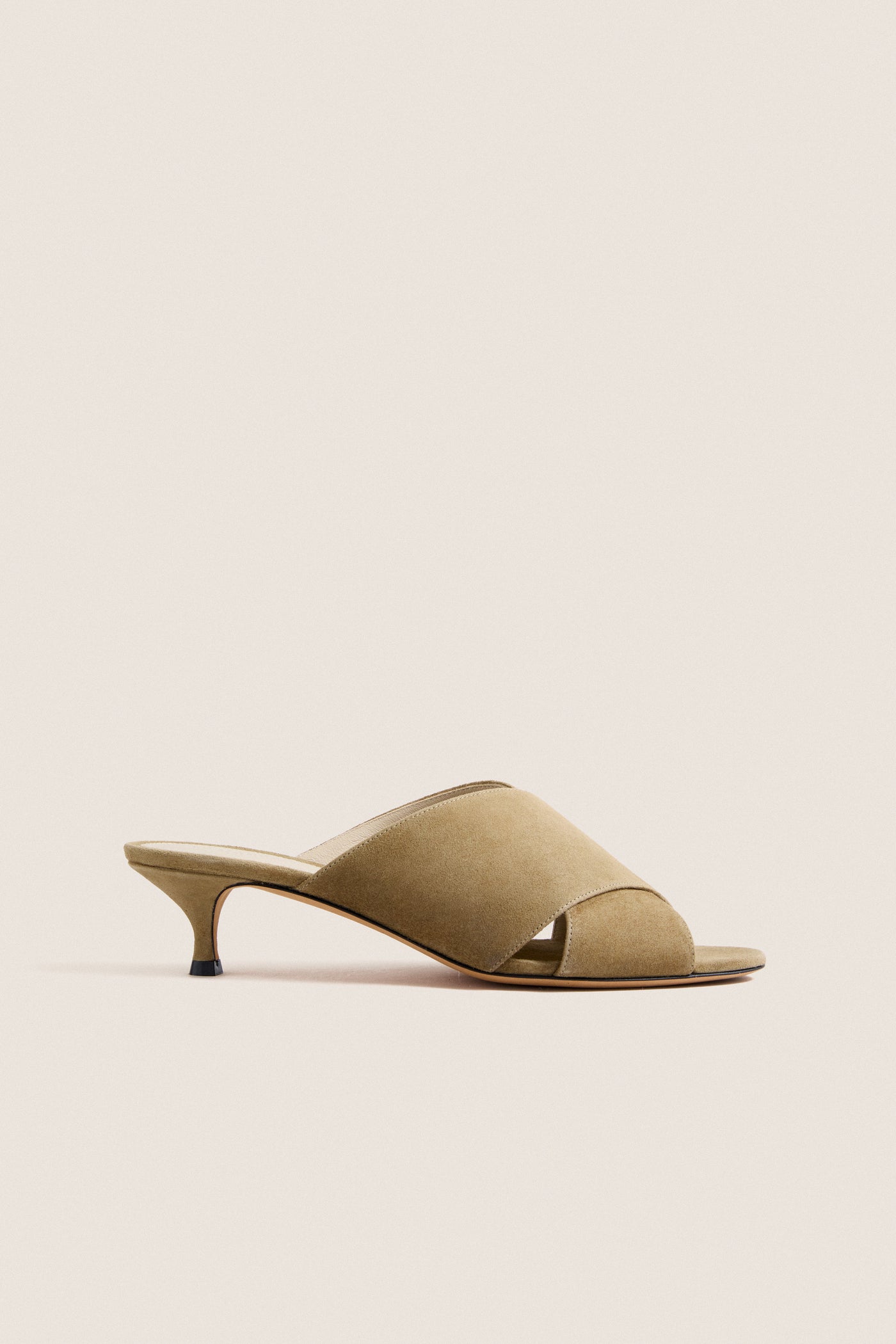 Taupe Suede Luca Kitten Heels