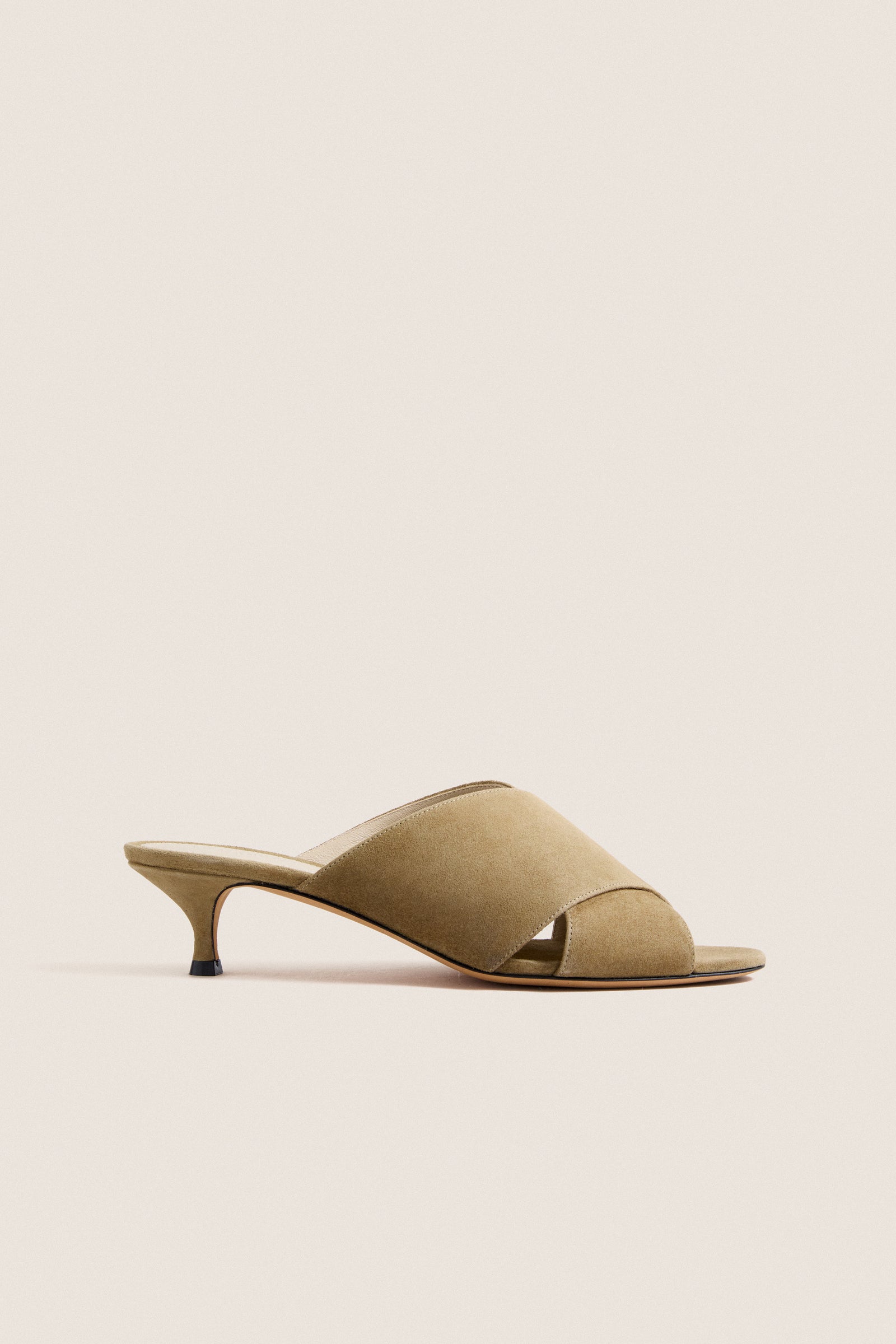 Taupe Suede Luca Kitten Heels