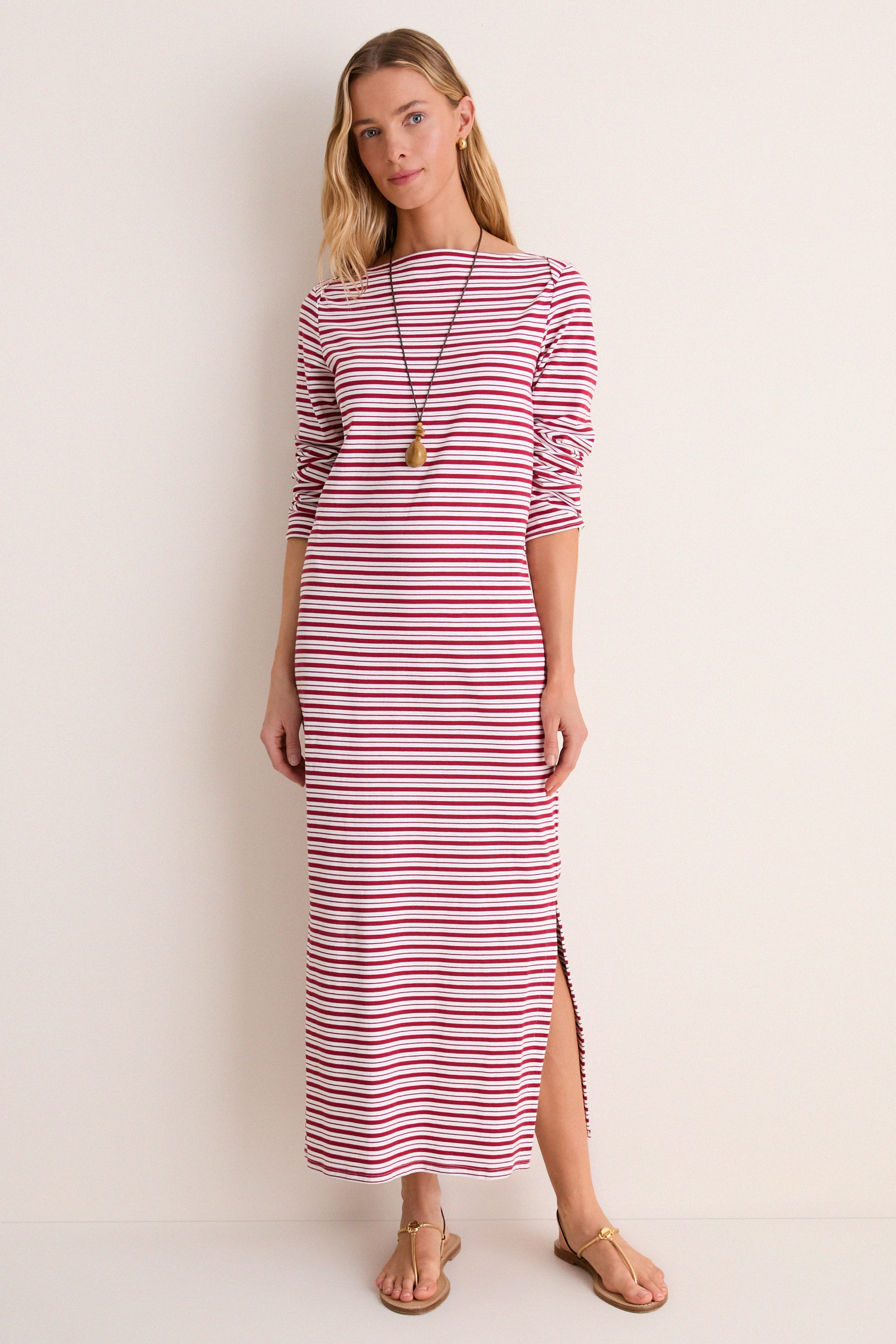 Red Stripe Boatneck Tuzzi Dress | Tuckernuck