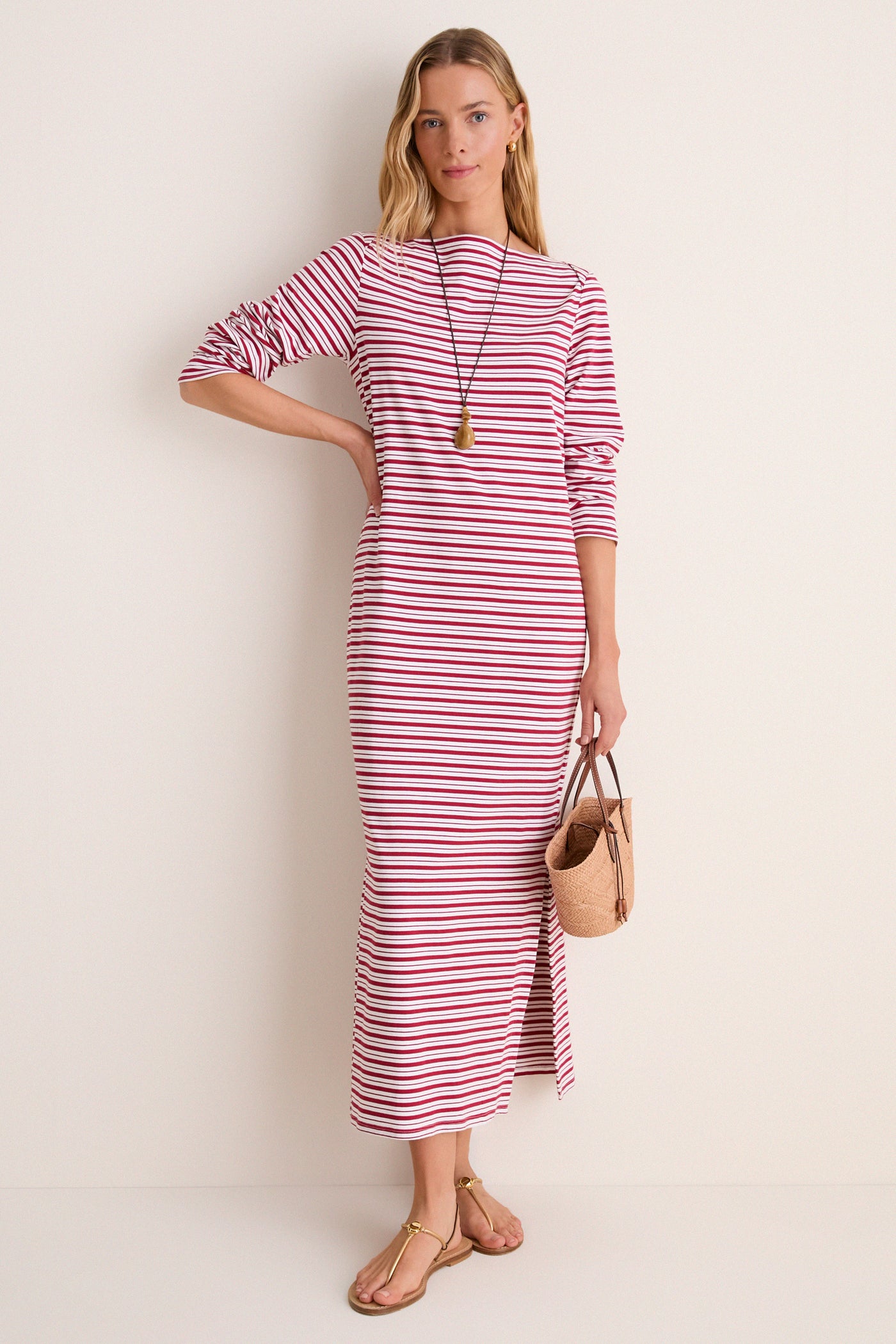 Tuckernuck Red Stripe Boatneck Tuzzi Dress Red Stripe / S