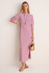 Red Stripe Boatneck Tuzzi Dress