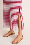 Red Stripe Boatneck Tuzzi Dress