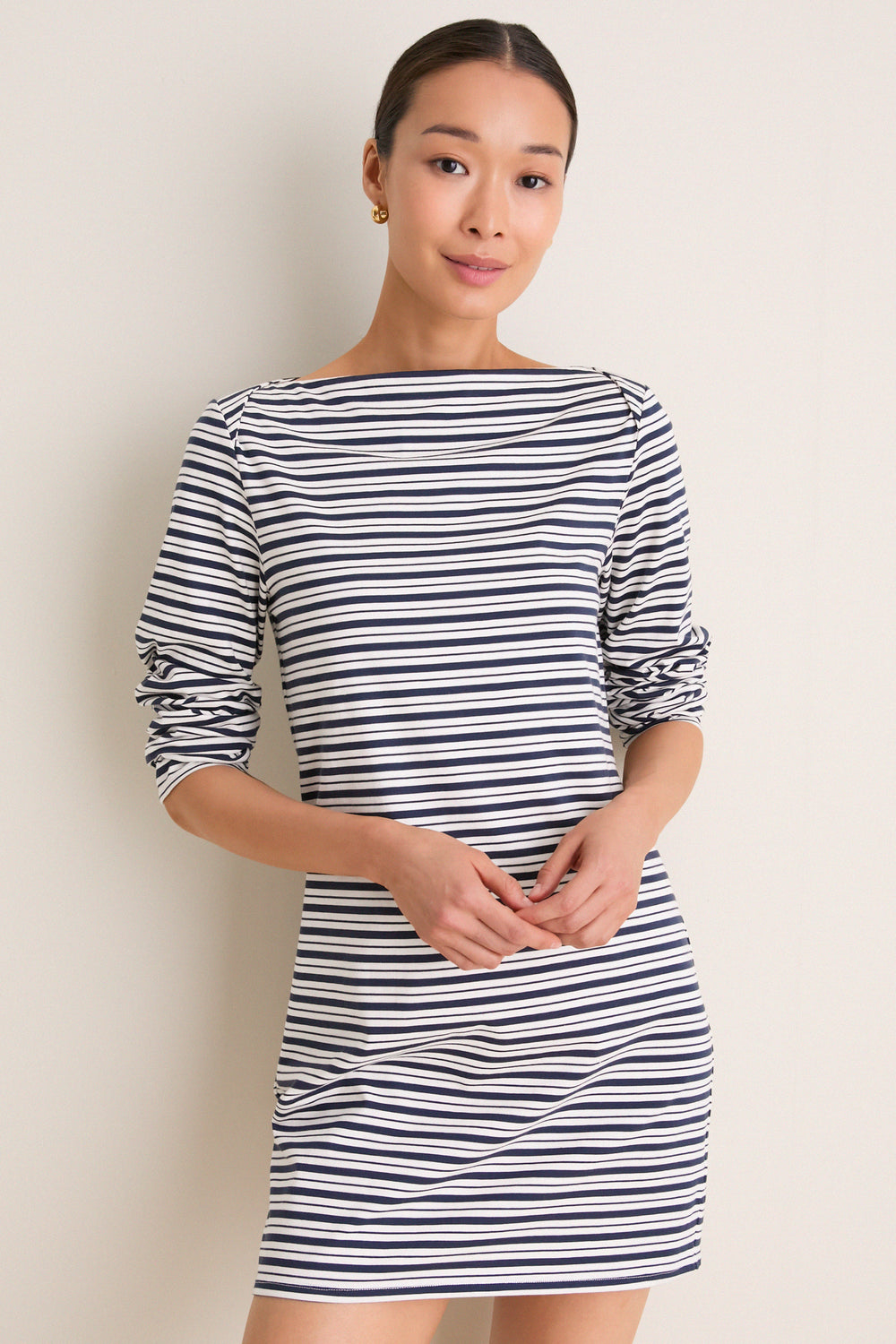 striped cotton boatneck dress Striped Cotton Boatneck Dress Save your Wishlist Lauren/size Large/nwt