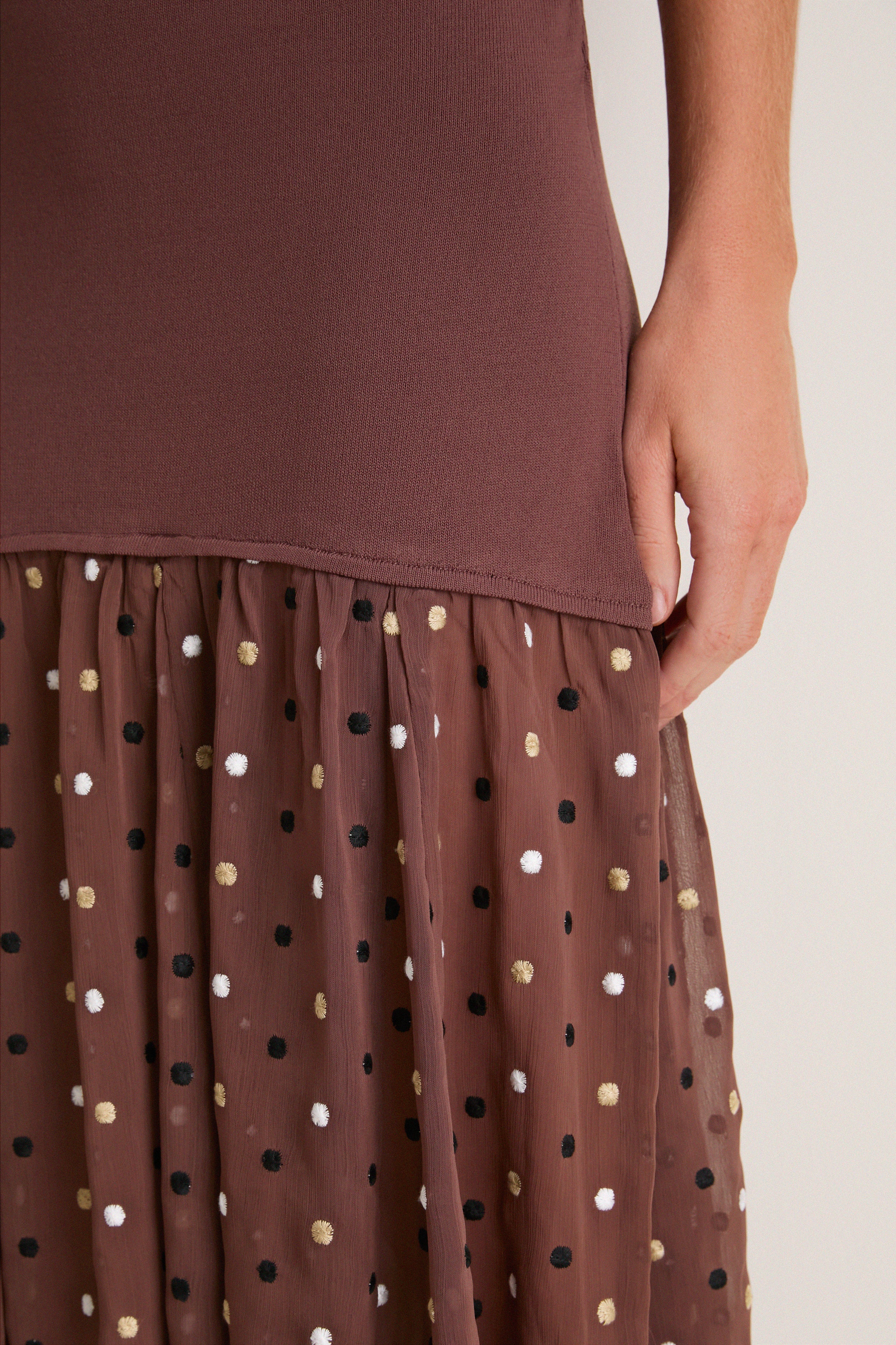 Neapolitan Embroidered Dot Danielle Dress