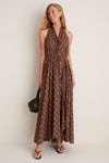 Neapolitan Embroidered Dot Hadley Halter Dress