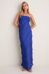 Cobalt Blue Textured Carrie Strapless Dress