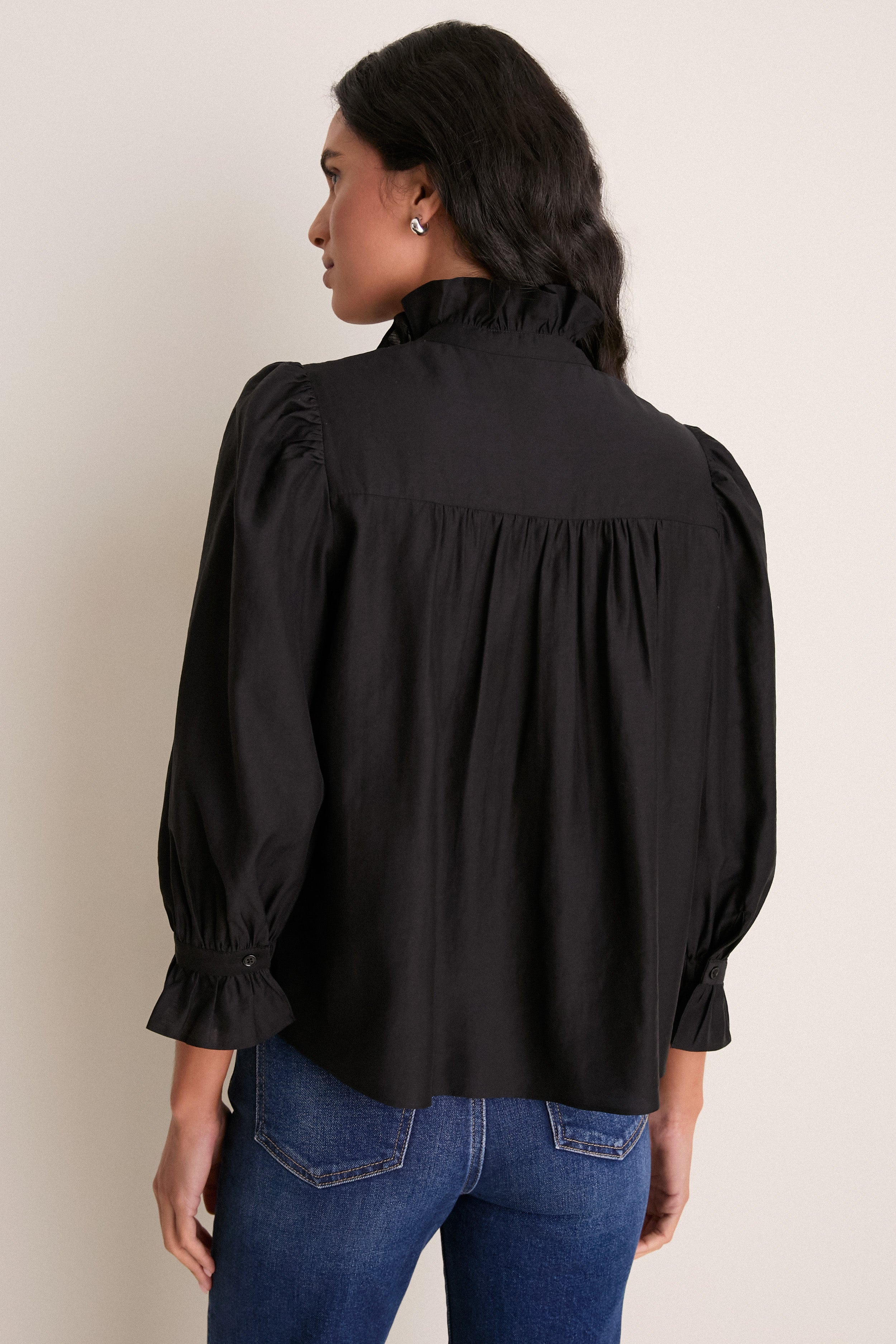 Black Ruffle Hannah Blouse | English Factory | Tuckernuck