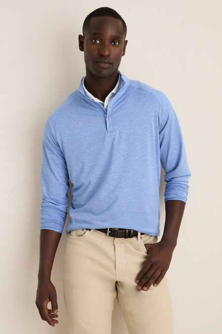 Dust Blue Stealth Stripe Performance Quarter Zip