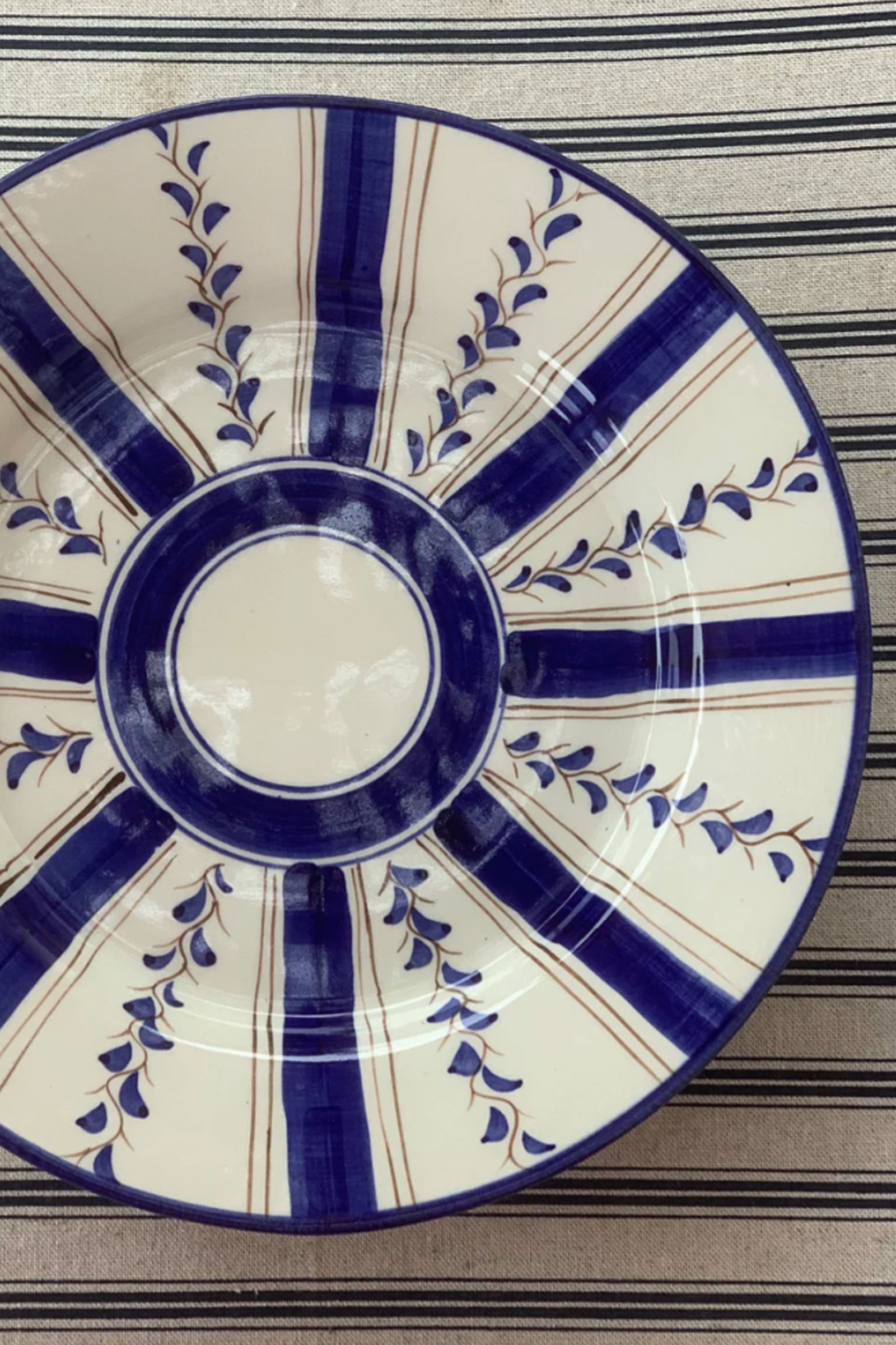Blue Stripe Dinner Plate