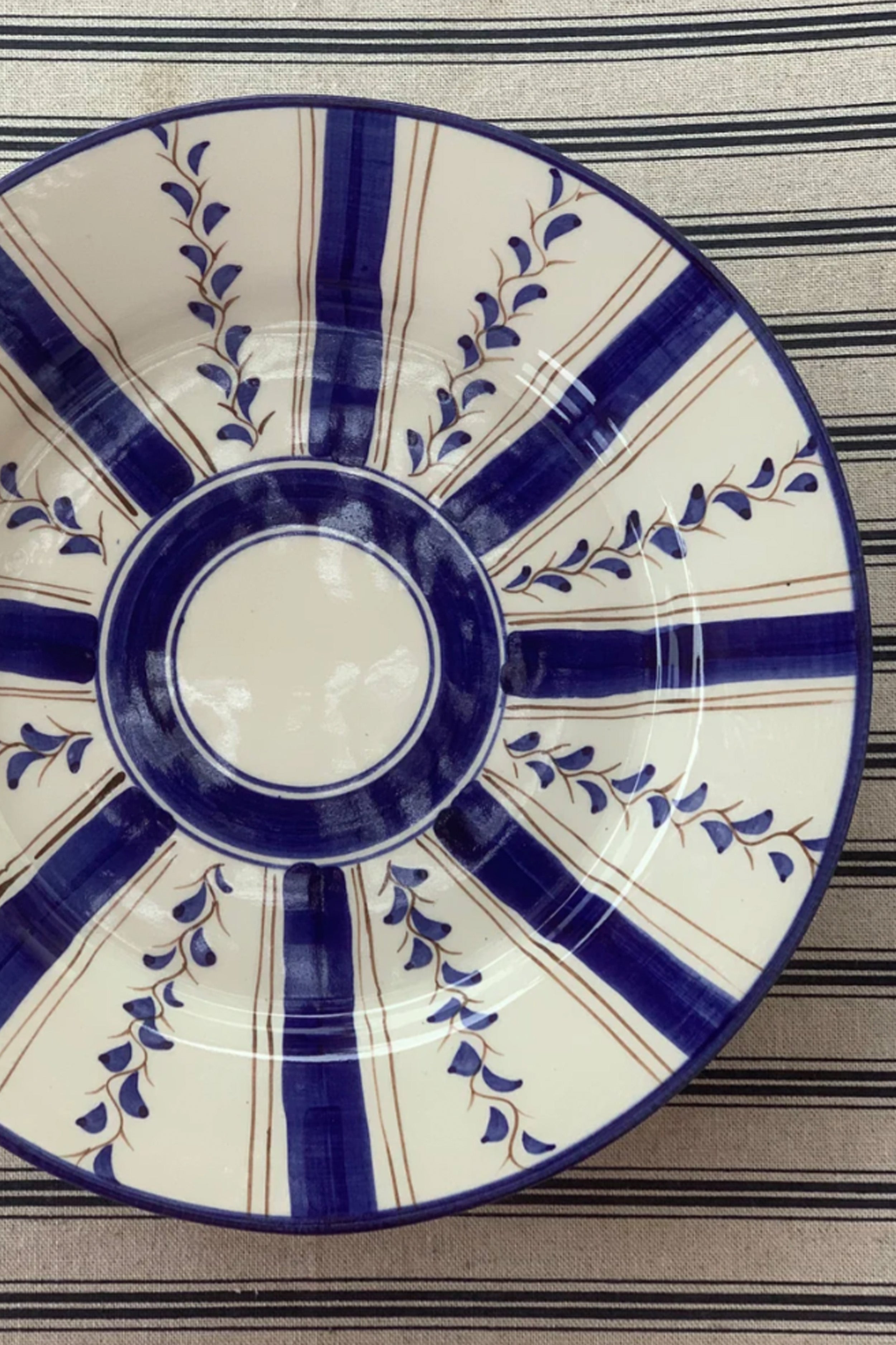 Blue Stripe Dinner Plate
