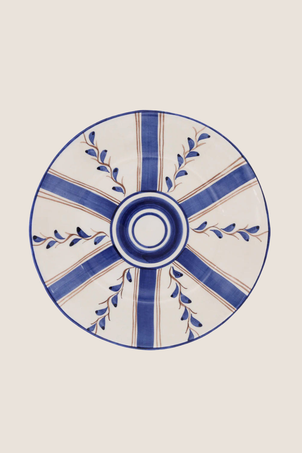 Blue Stripe Dessert Plate