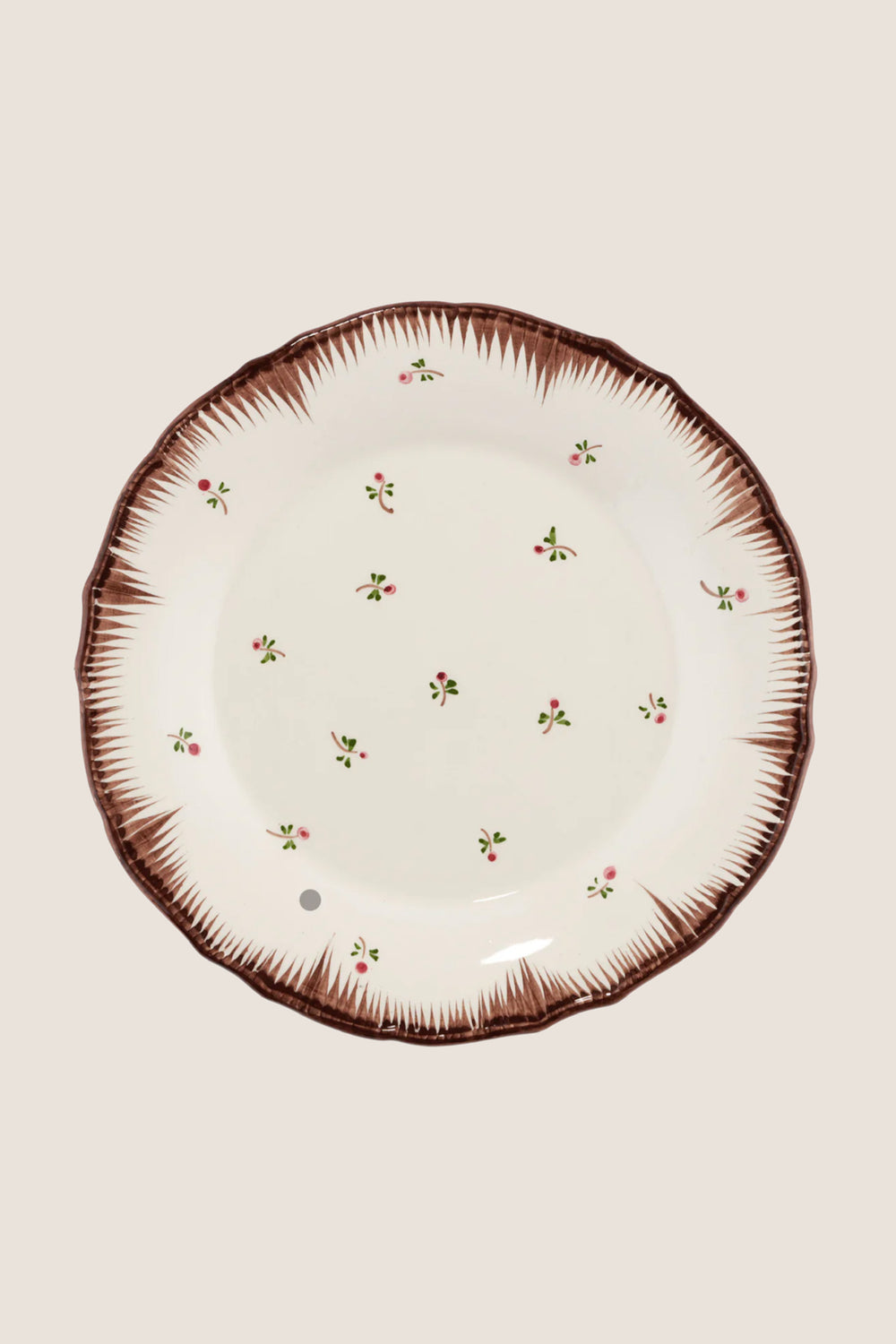 Lily Brown Dessert Plate