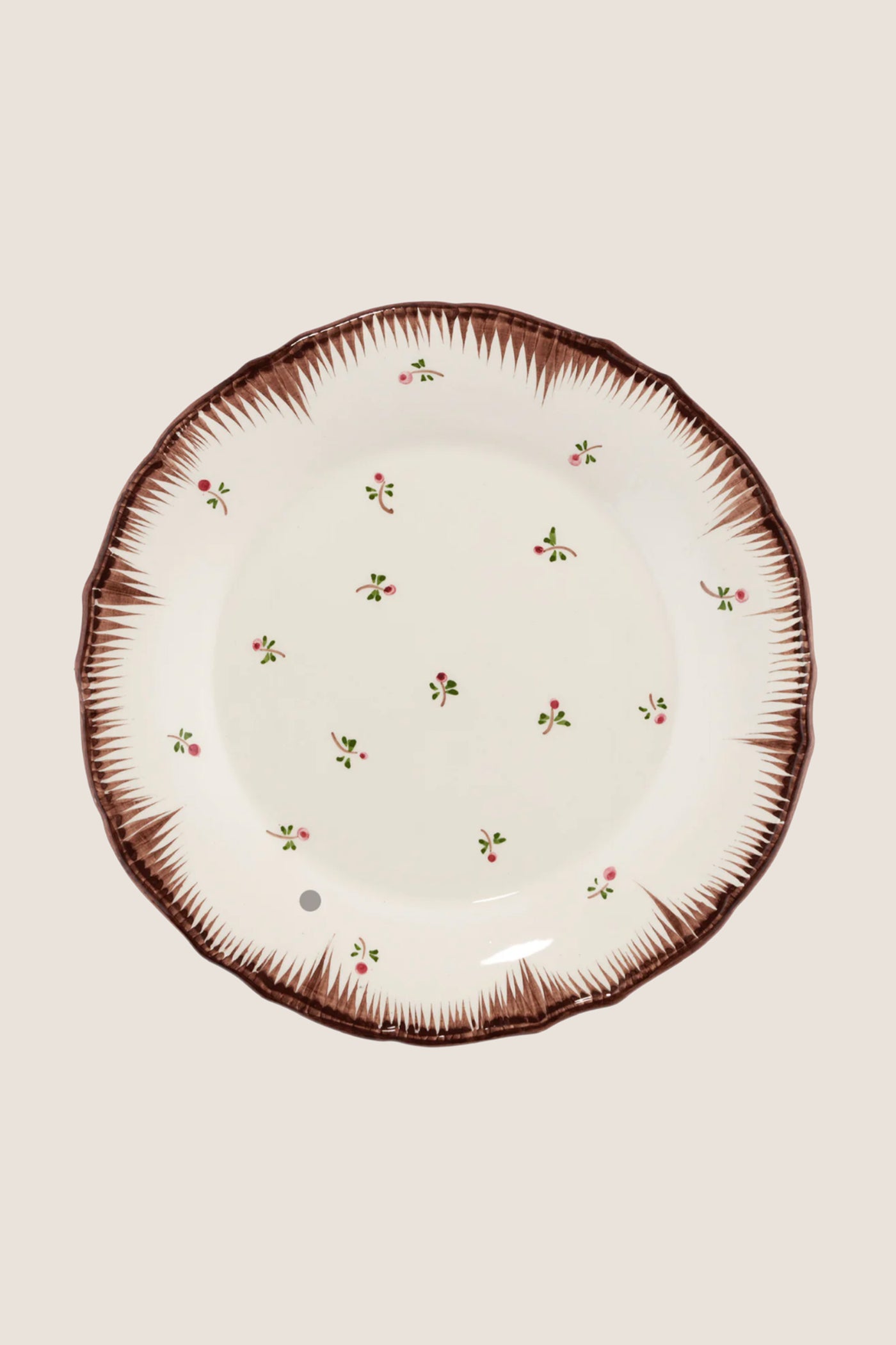 Lily Brown Dessert Plate