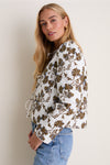 Brown & Blue Floral Skye Quilted Jacket