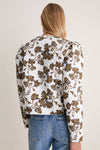 Brown & Blue Floral Skye Quilted Jacket