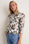 Brown & Blue Floral Skye Quilted Jacket
