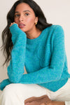 Teal Embroidered Seraphine Crewneck