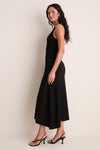 Black Knit & Gold Hardware Prescott Maxi Dress