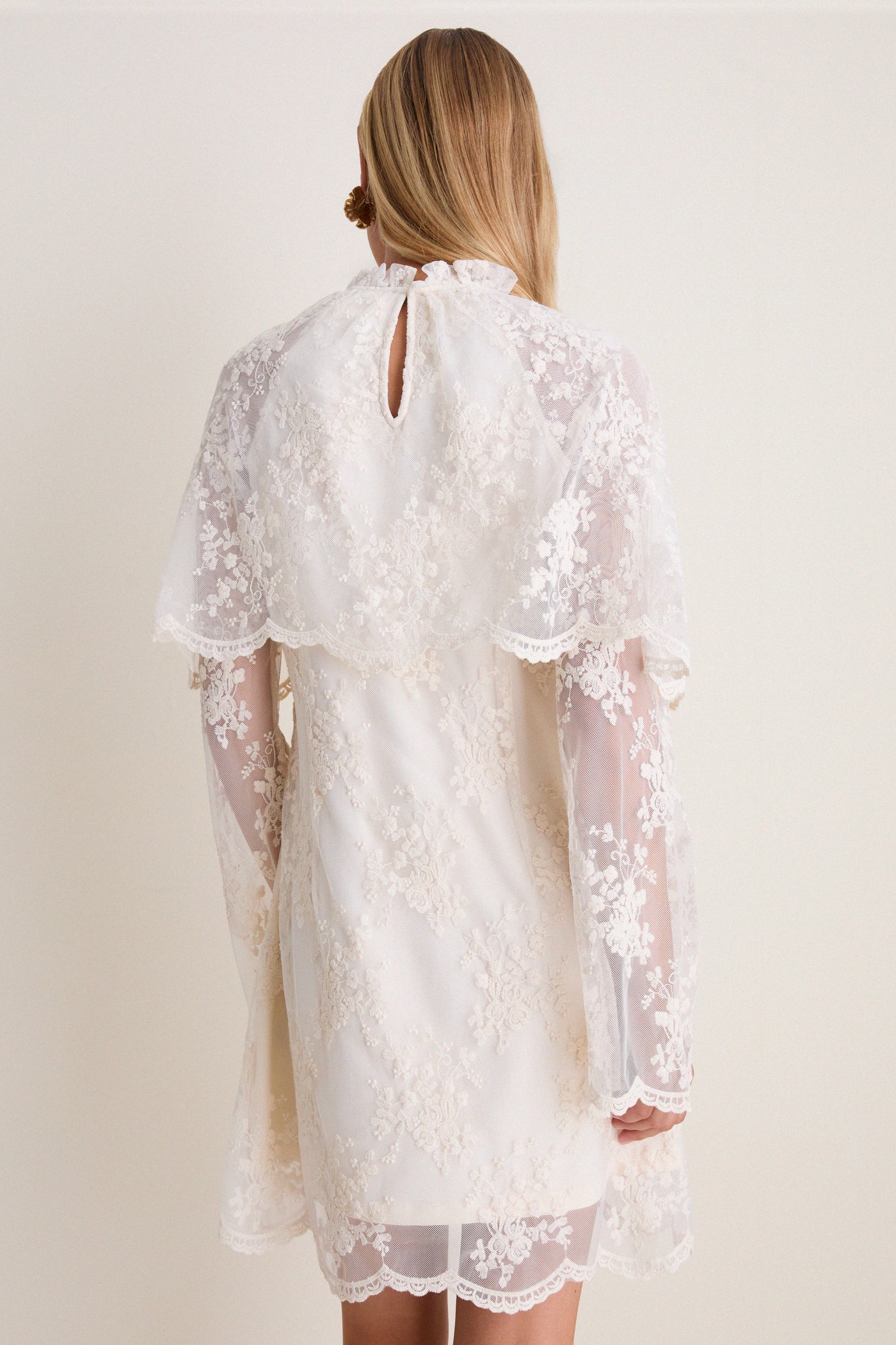 Cream Lace Collar Annabel Mini Dress