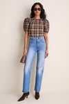 Brown Plaid Haven Blouse