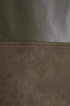 Olive Suede & Leather Mixed Media Martie Mini Dress
