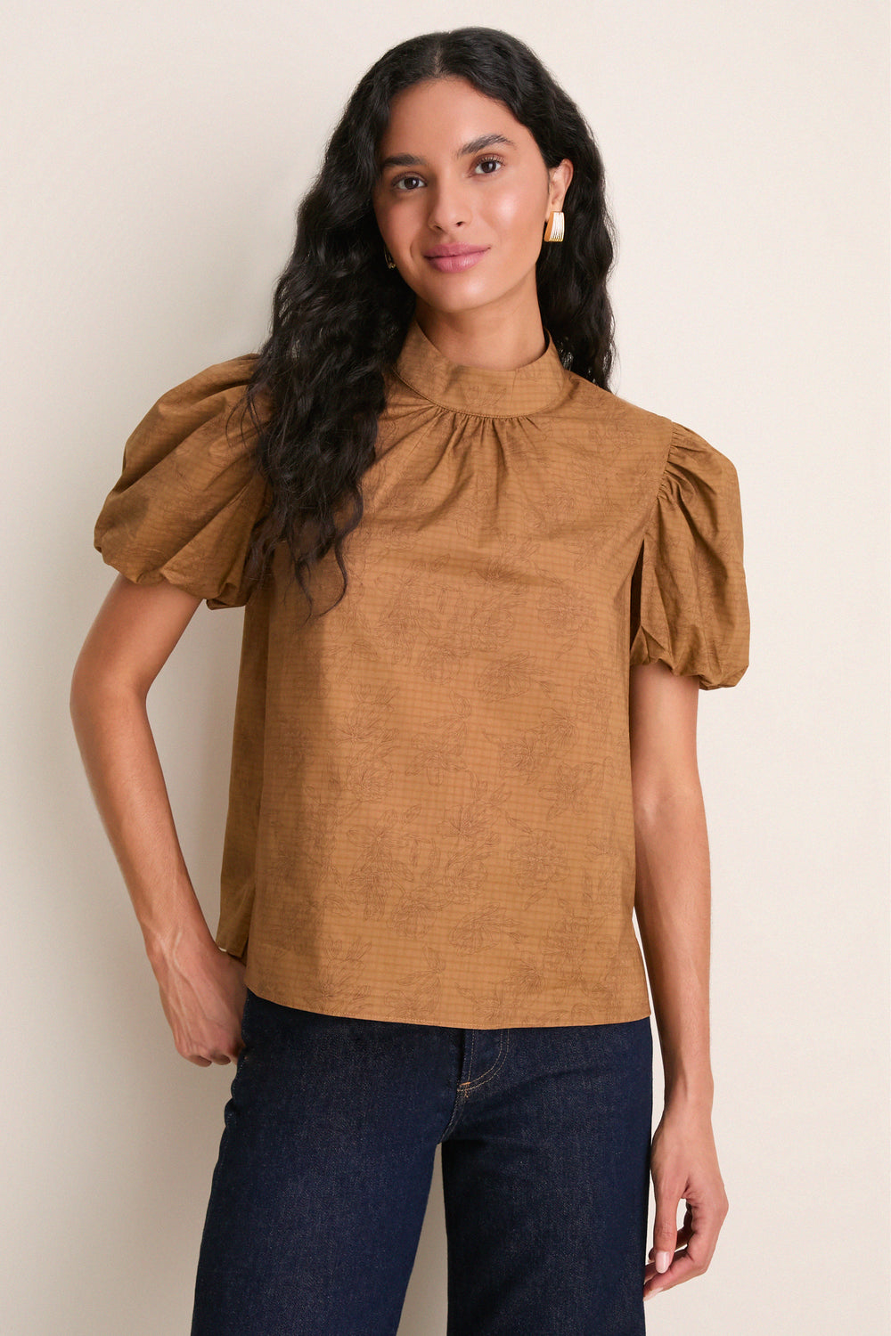 Caramel Floral Gigi Blouse