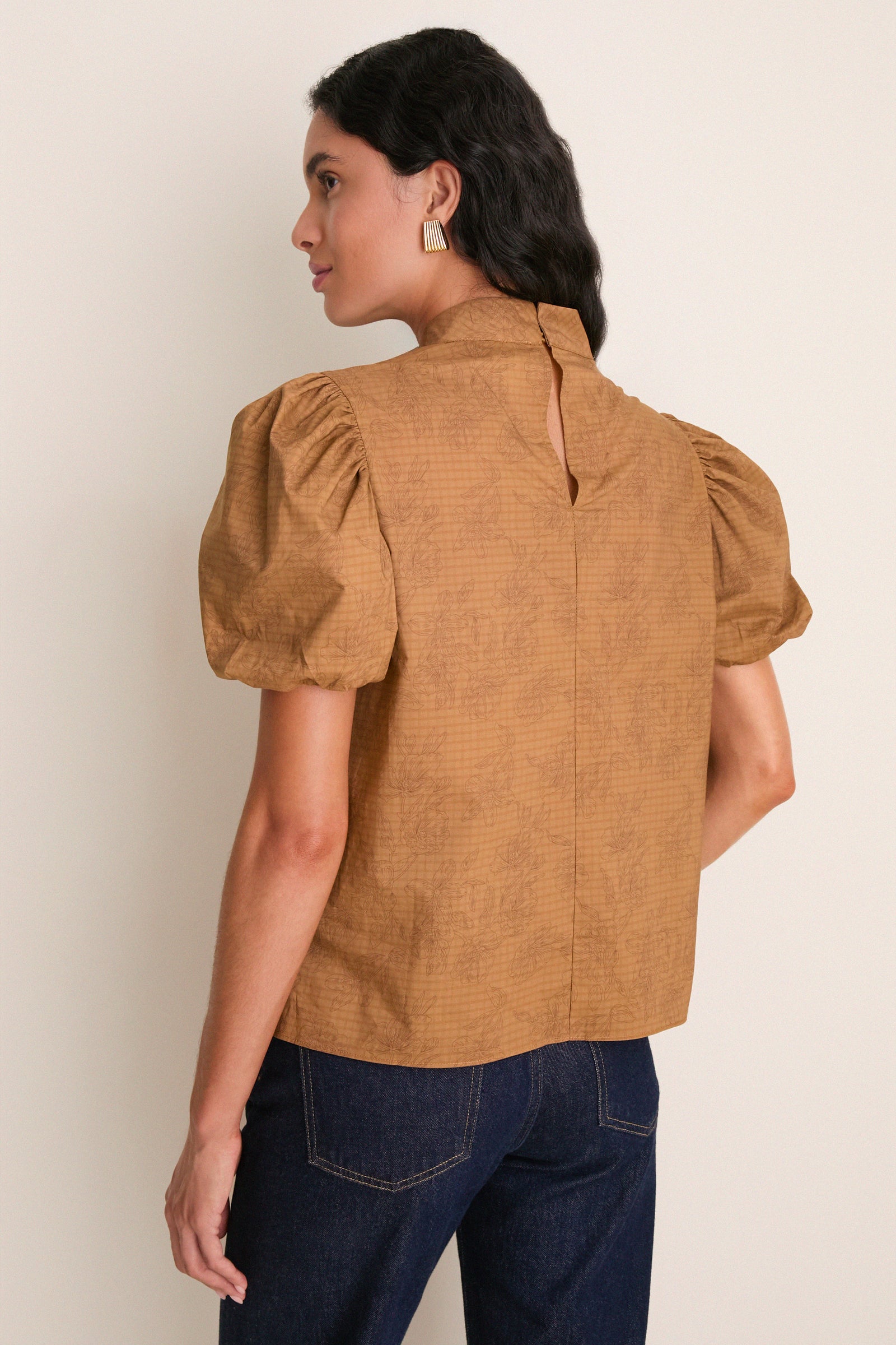 Caramel Floral Gigi Blouse