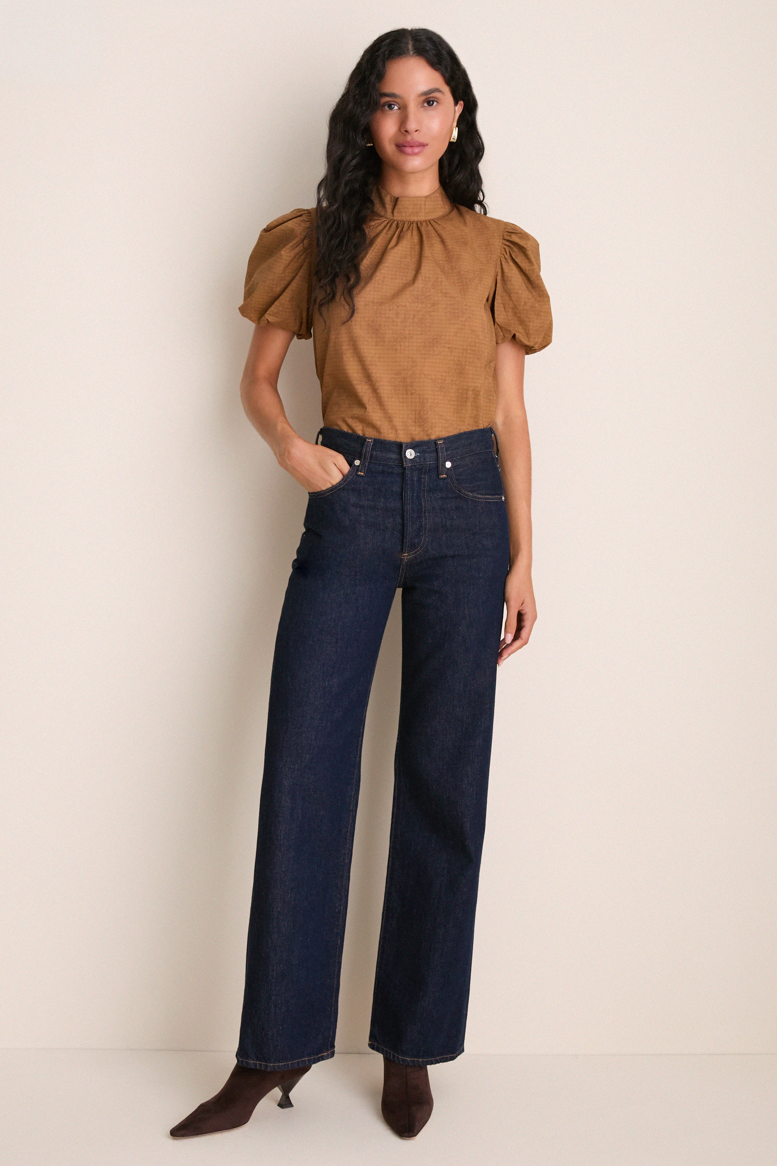 Caramel Floral Gigi Blouse