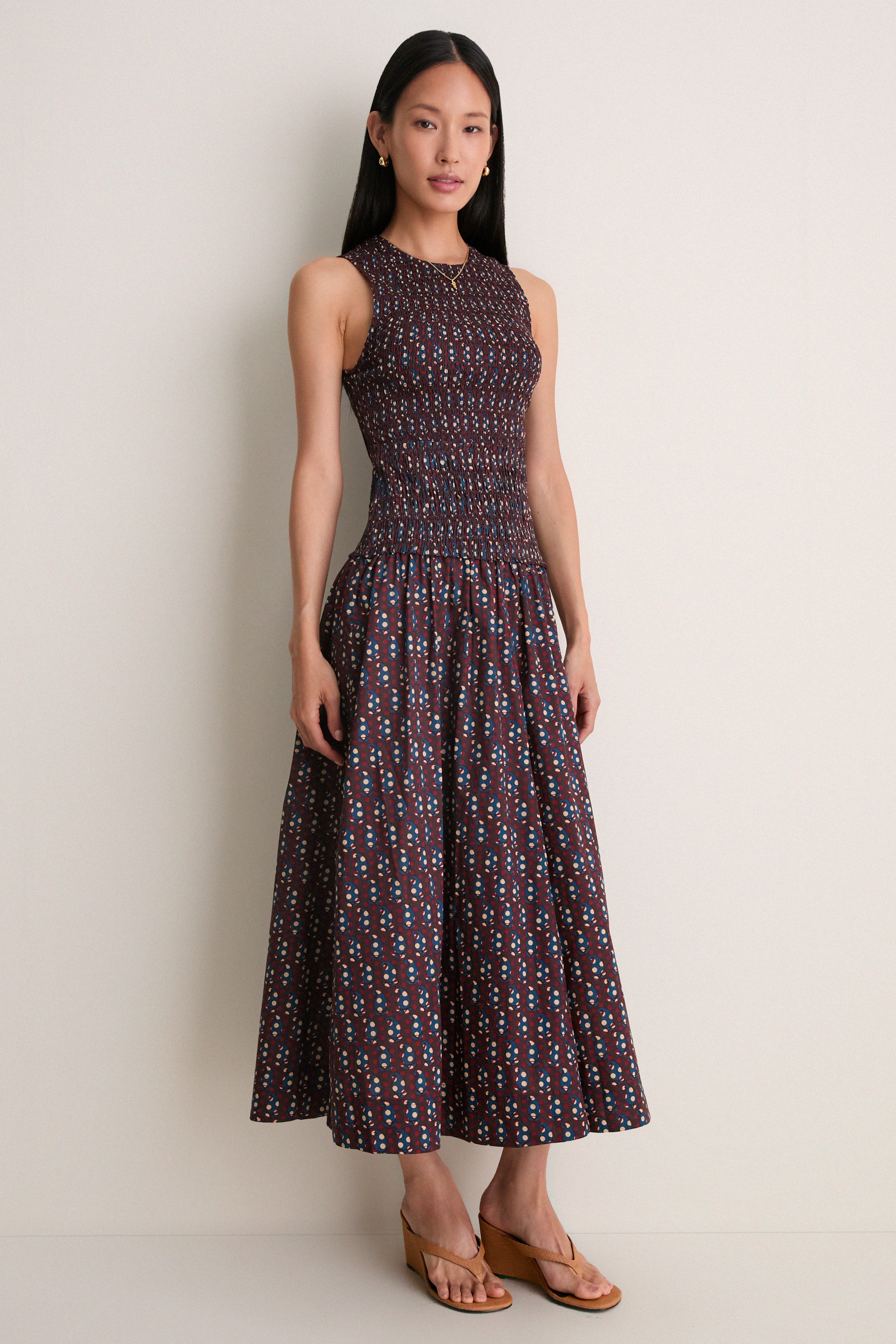 Apiece Apart Siempre Tank Maxi in Block Print Polka Dot M
