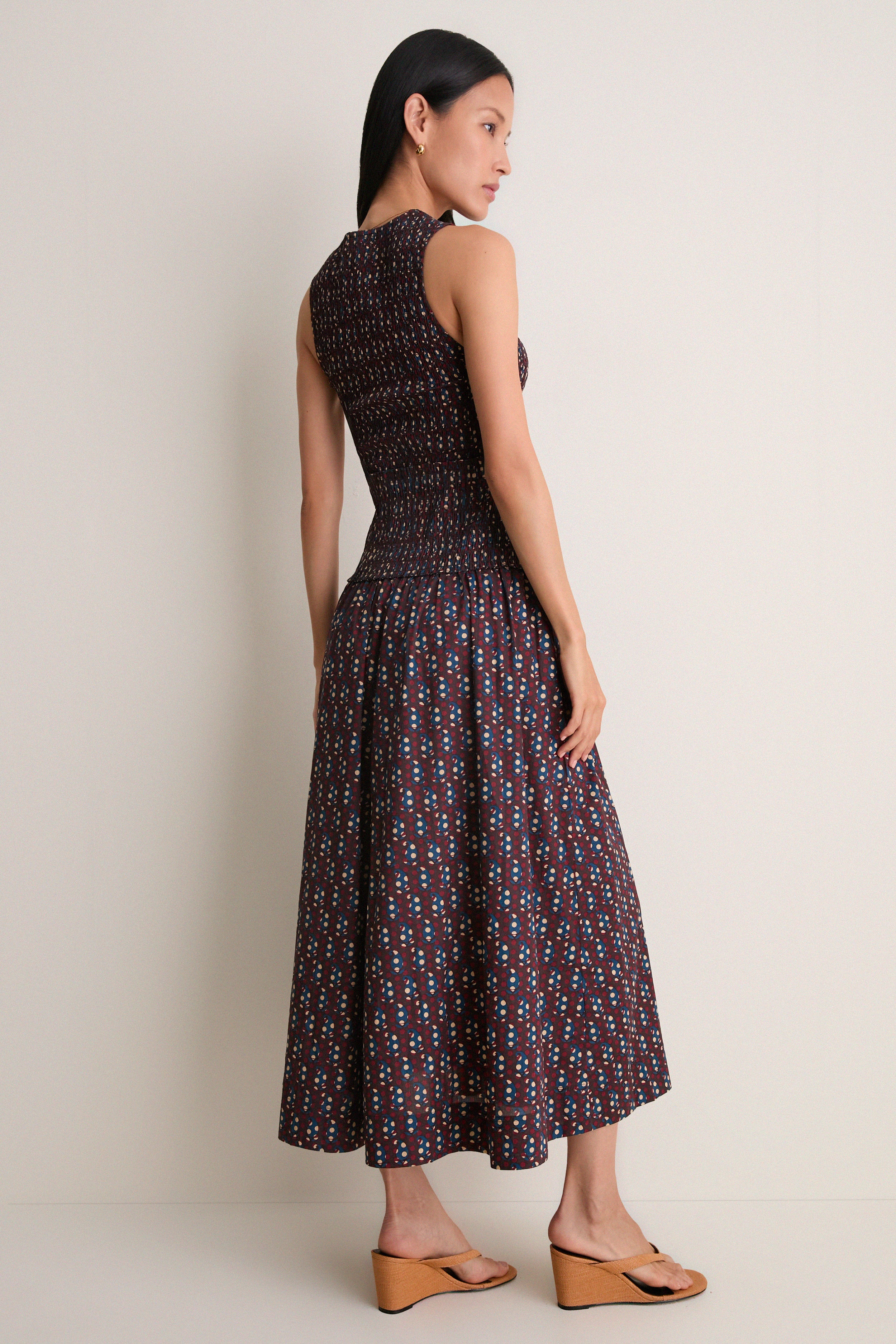 Block Print Polka Siempre Tank Maxi
