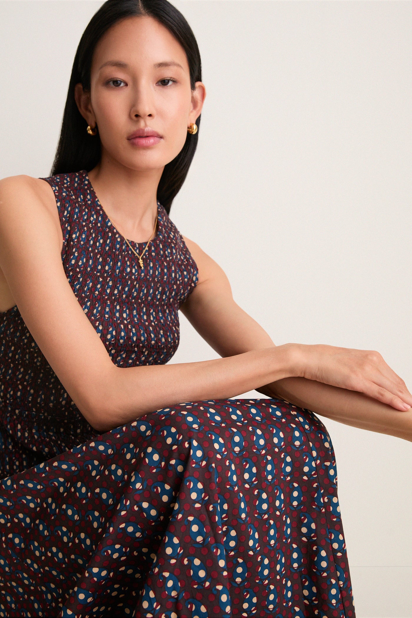 Apiece Apart Siempre Tank Maxi in Block Print Polka Dot M
