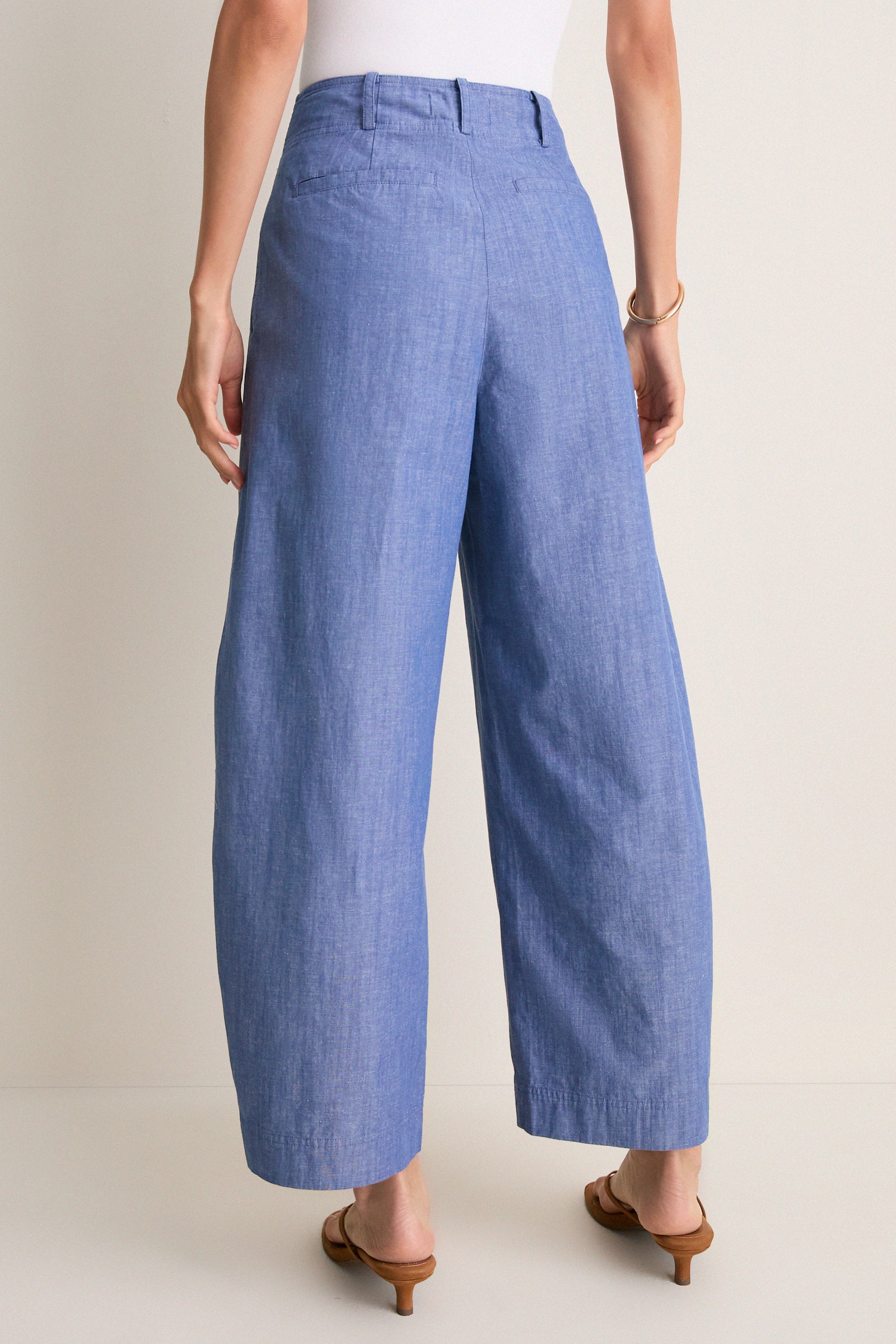 Chambray Bari Crop Trouser