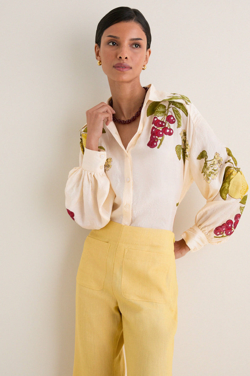 Off-White Emery Four Fruit Silk Shirt