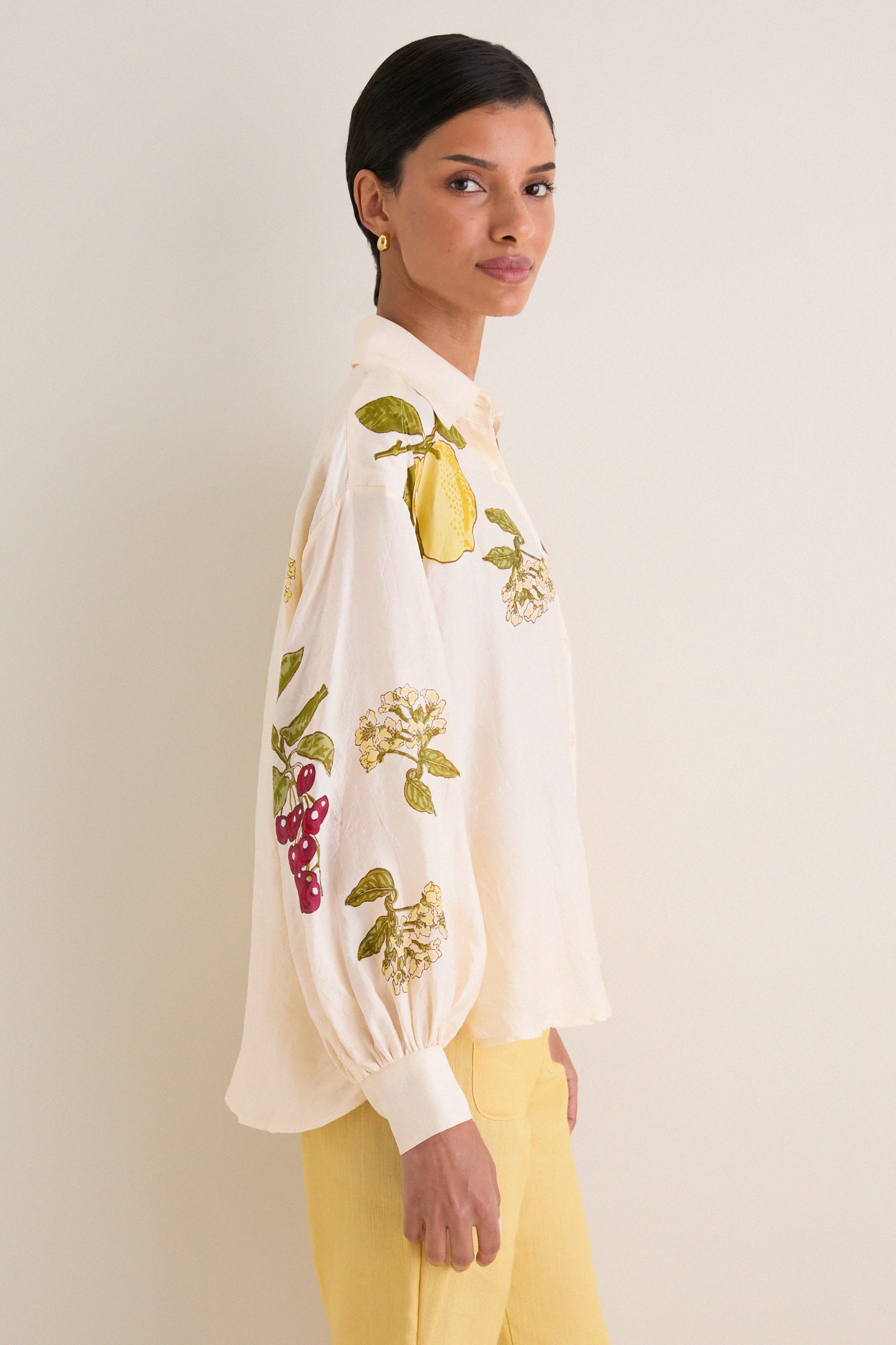 Off-White Emery Four Fruit Silk Shirt