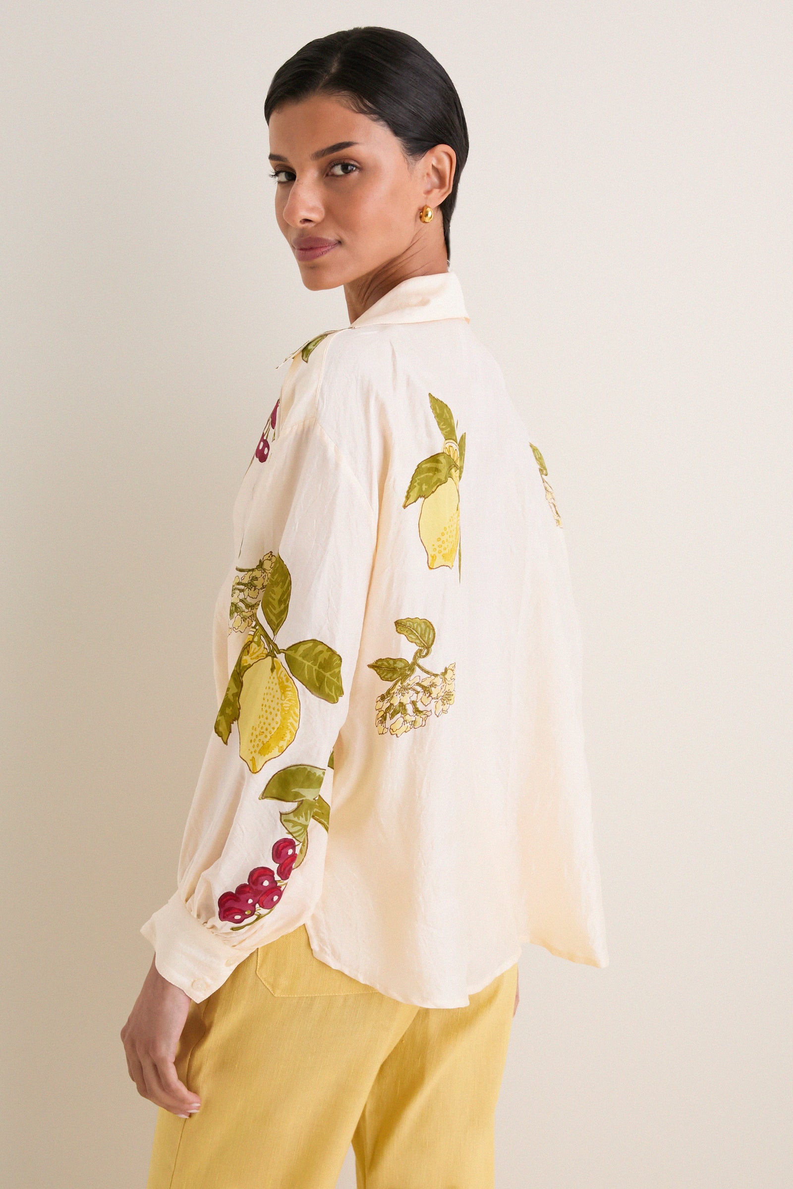 Off-White Emery Four Fruit Silk Shirt