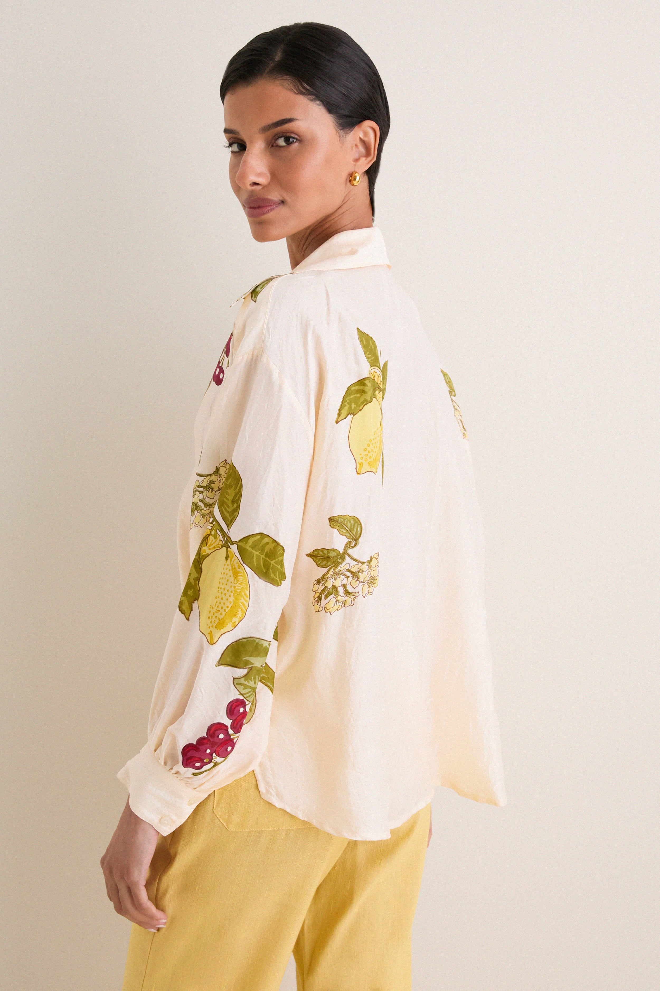 Off-White Emery Four Fruit Silk Shirt
