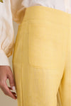 Light Yellow Farah Sunlight Linen Pant