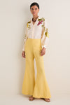 Light Yellow Farah Sunlight Linen Pant