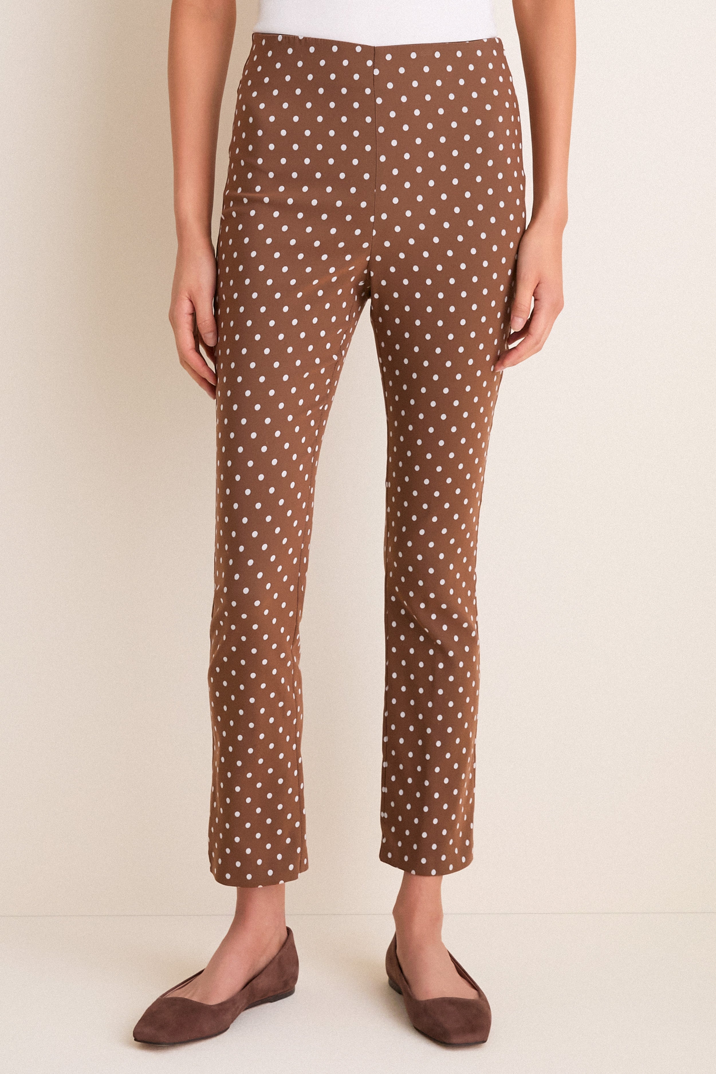 Cocoa Dot Stretch Jacquard Ashford Pants | Tuckernuck