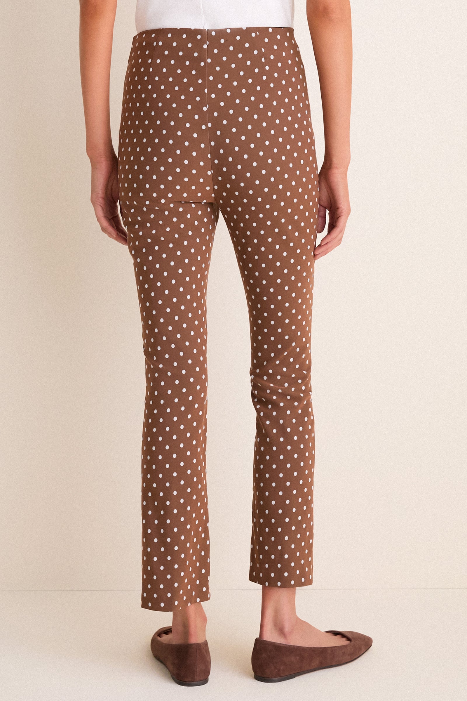 Cocoa Dot Stretch Jacquard Ashford Pants