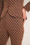 Cocoa Dot Stretch Jacquard Ashford Pants
