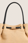 Natural Black Kaia Straw Tote