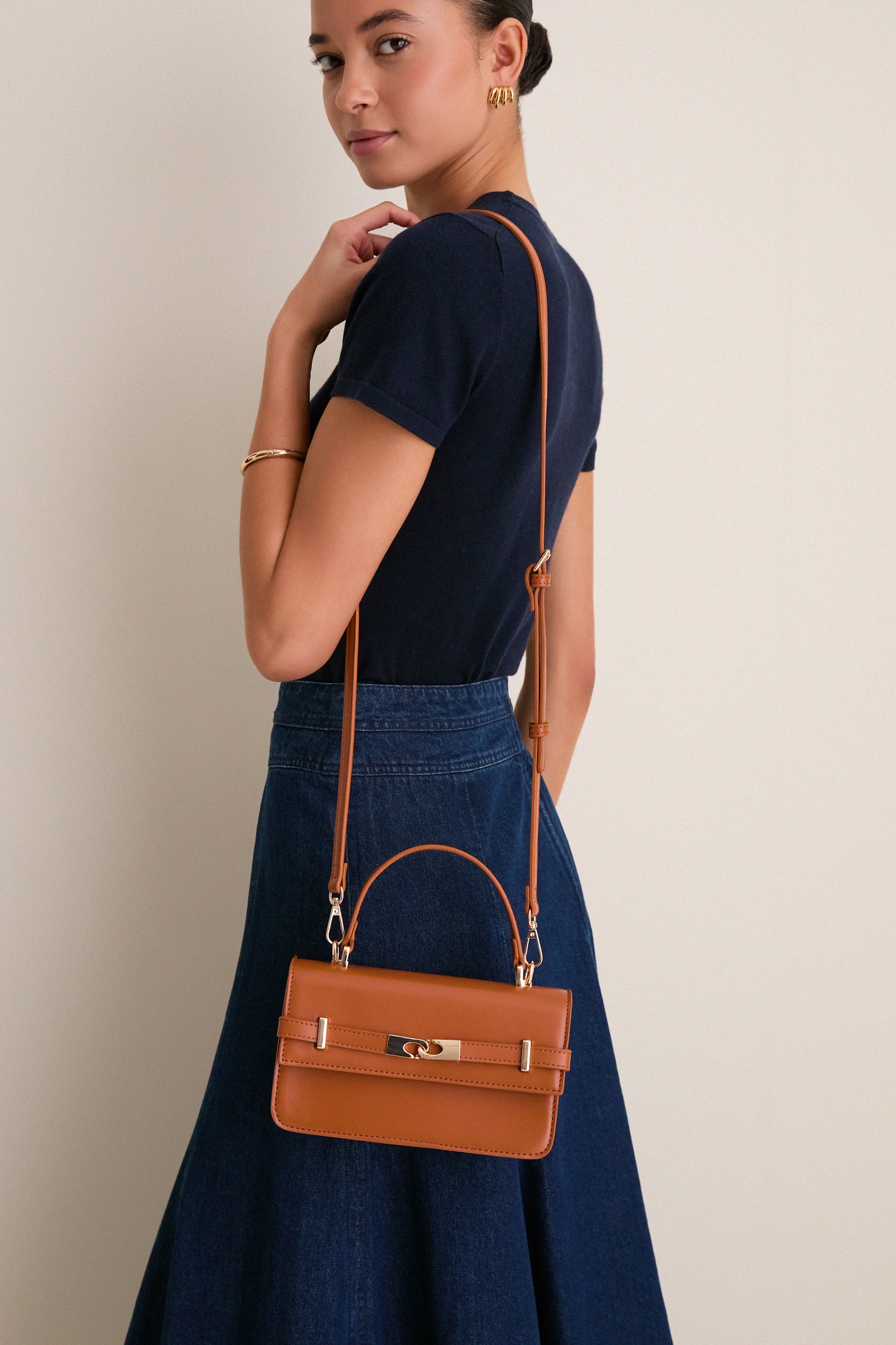 Cognac Lily Crossbody