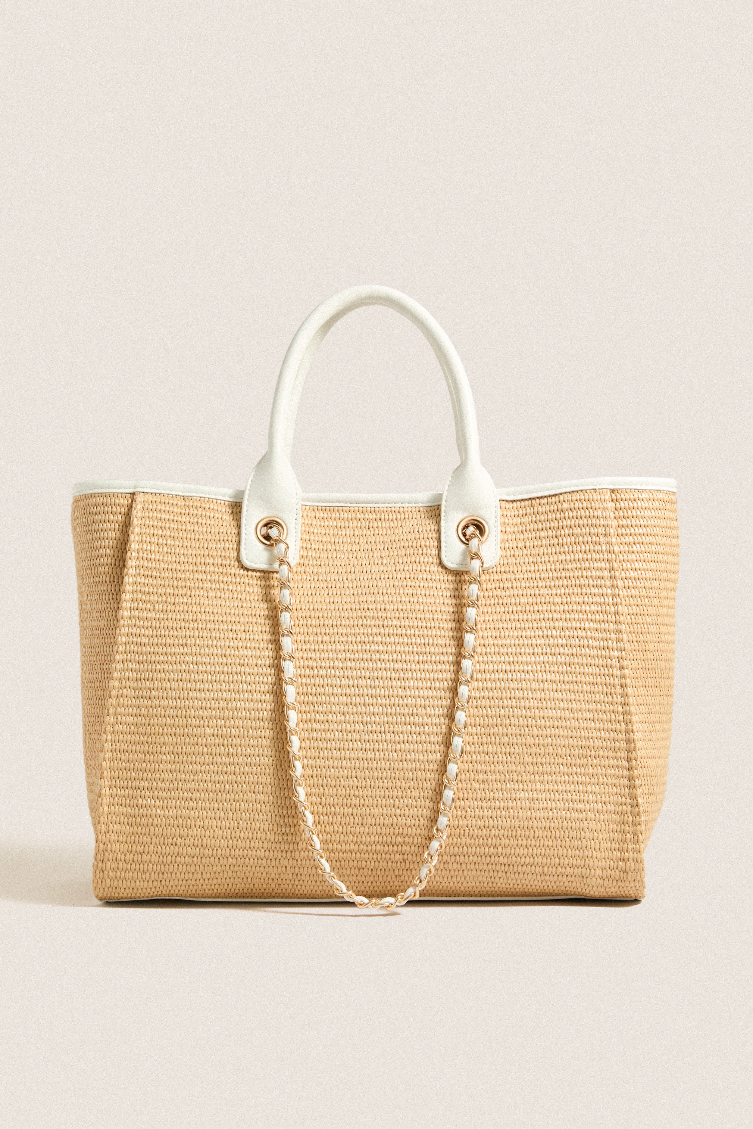 Natural White Jaxon Tote | Urban Expressions