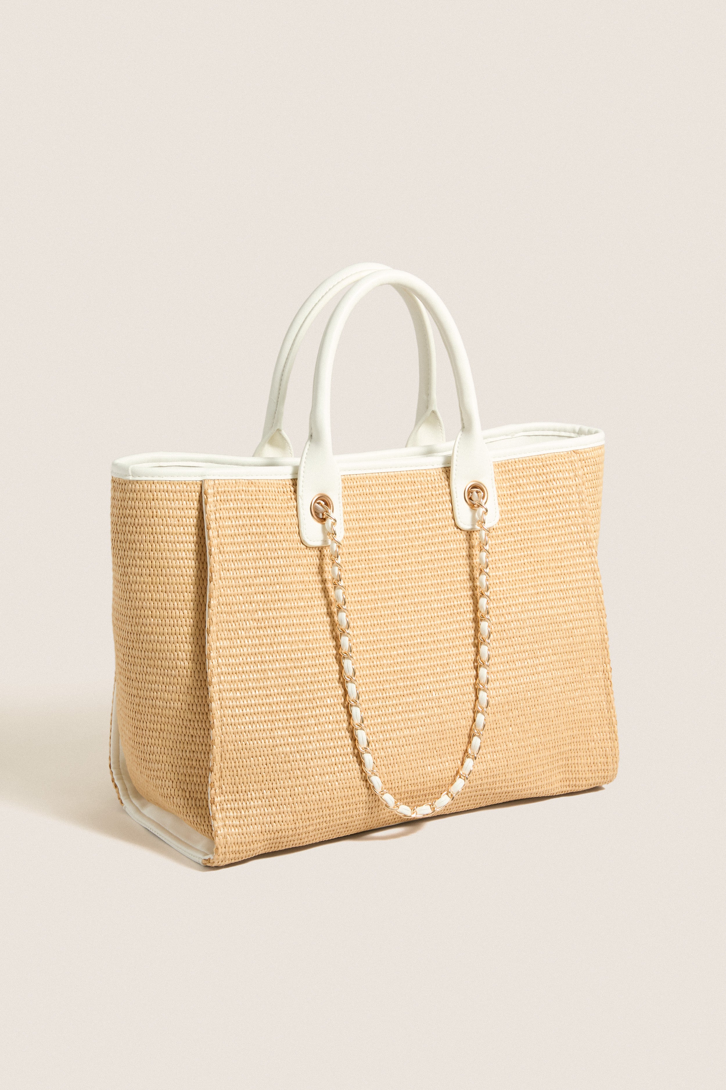 Natural White Jaxon Tote | Urban Expressions