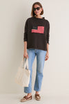 Dark Brown Cotton Rollneck Americana Sweater