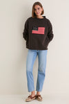 Dark Brown Cotton Rollneck Americana Sweater