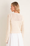 Ivory Crochet Daisy Cardigan