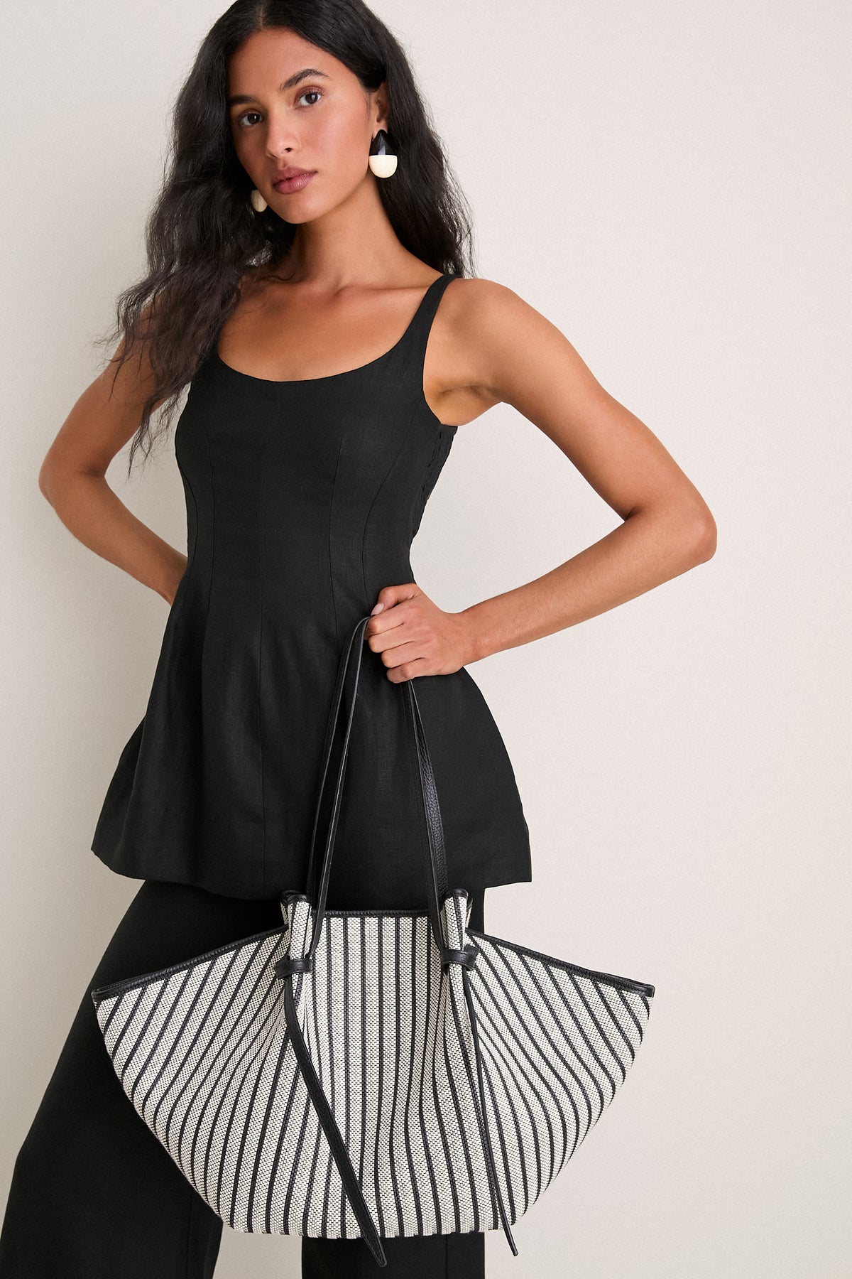 Striped Large Mochi Bag